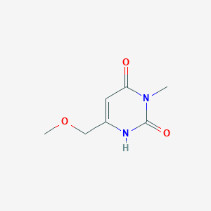 molecular formula C7H10N2O3 B1482696 6-(Methoxymethyl)-3-methyl-1,2,3,4-tetrahydropyrimidine-2,4-dione CAS No. 2098073-73-3
