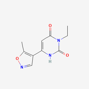 molecular formula C10H11N3O3 B1482697 3-Ethyl-6-(5-methyl-1,2-oxazol-4-yl)-1,2,3,4-tetrahydropyrimidine-2,4-dione CAS No. 2098074-97-4