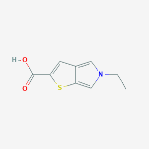 molecular formula C9H9NO2S B1482703 5-Ethyl-5H-thieno[2,3-c]pyrrole-2-carboxylic acid CAS No. 14756-71-9