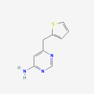 molecular formula C9H9N3S B1482706 6-[(Thiophen-2-yl)methyl]pyrimidin-4-amine CAS No. 2091360-11-9