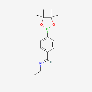 molecular formula C16H24BNO2 B1482711 (E)-N-(4-(4,4,5,5-tetramethyl-1,3,2-dioxaborolan-2-yl)benzylidene)propan-1-amine CAS No. 871366-35-7