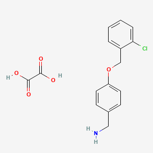molecular formula C16H16ClNO5 B1482714 {4-[(2-Chlorobenzyl)oxy]benzyl}amine oxalate CAS No. 2109535-20-6