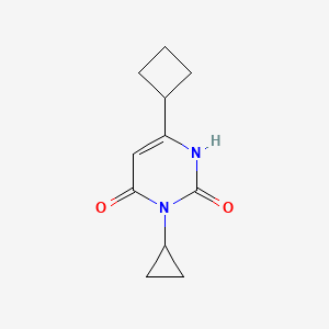 molecular formula C11H14N2O2 B1482717 6-Cyclobutyl-3-cyclopropyl-1,2,3,4-tetrahydropyrimidine-2,4-dione CAS No. 2097998-12-2