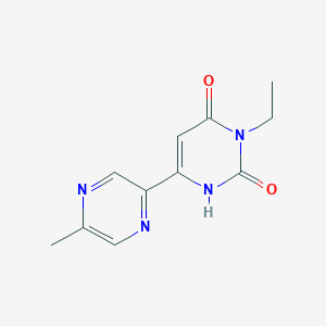 molecular formula C11H12N4O2 B1482728 3-Ethyl-6-(5-methylpyrazin-2-yl)-1,2,3,4-tetrahydropyrimidine-2,4-dione CAS No. 2097997-43-6