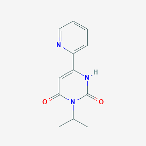 molecular formula C12H13N3O2 B1482729 3-(Propan-2-yl)-6-(pyridin-2-yl)-1,2,3,4-tetrahydropyrimidine-2,4-dione CAS No. 2097956-77-7