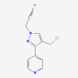 4-(4-(chloromethyl)-1-(prop-2-yn-1-yl)-1H-pyrazol-3-yl)pyridine