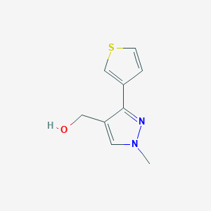 molecular formula C9H10N2OS B1482749 (1-methyl-3-(thiophen-3-yl)-1H-pyrazol-4-yl)methanol CAS No. 2092529-61-6