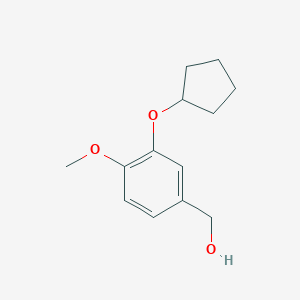 molecular formula C13H18O3 B148275 3-环戊氧基-4-甲氧基苄醇 CAS No. 133332-49-7