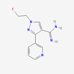 molecular formula C11H12FN5 B1482758 1-(2-fluoroethyl)-3-(pyridin-3-yl)-1H-pyrazole-4-carboximidamide CAS No. 2098089-48-4