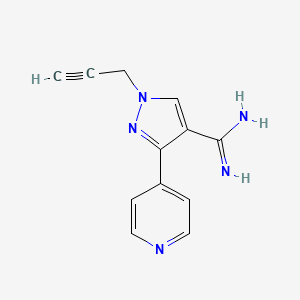 molecular formula C12H11N5 B1482759 1-(prop-2-yn-1-yl)-3-(pyridin-4-yl)-1H-pyrazole-4-carboximidamide CAS No. 2098137-98-3