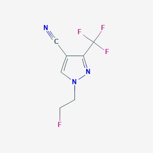 molecular formula C7H5F4N3 B1482762 1-(2-氟乙基)-3-(三氟甲基)-1H-吡唑-4-腈 CAS No. 2097970-73-3
