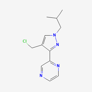 2-(4-(chloromethyl)-1-isobutyl-1H-pyrazol-3-yl)pyrazine