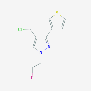 molecular formula C10H10ClFN2S B1482765 4-(chloromethyl)-1-(2-fluoroethyl)-3-(thiophen-3-yl)-1H-pyrazole CAS No. 2092513-46-5