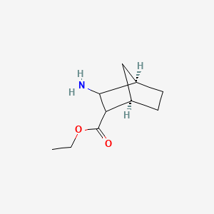 molecular formula C10H17NO2 B14827736 ethyl (1R,4R)-3-aminobicyclo[2.2.1]heptane-2-carboxylate 