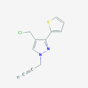 molecular formula C11H9ClN2S B1482784 4-(氯甲基)-1-(炔丙基)-3-(噻吩-2-基)-1H-吡唑 CAS No. 2090848-20-5