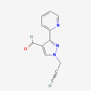 molecular formula C12H9N3O B1482795 1-(prop-2-yn-1-yl)-3-(pyridin-2-yl)-1H-pyrazole-4-carbaldehyde CAS No. 2091653-86-8