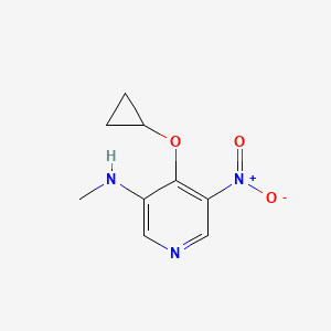 4-Cyclopropoxy-N-methyl-5-nitropyridin-3-amine