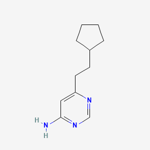molecular formula C11H17N3 B1482801 6-(2-Cyclopentylethyl)pyrimidin-4-amine CAS No. 2090619-79-5