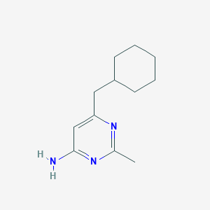 molecular formula C12H19N3 B1482802 6-(Cyclohexylmethyl)-2-methylpyrimidin-4-amine CAS No. 2092581-63-8