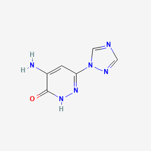 molecular formula C6H6N6O B1482806 4-氨基-6-(1H-1,2,4-三唑-1-基)嘧啶-3-醇 CAS No. 2091554-53-7