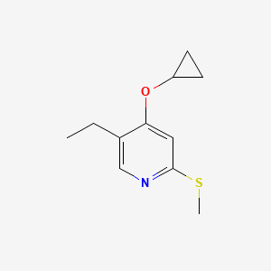 4-Cyclopropoxy-5-ethyl-2-(methylthio)pyridine