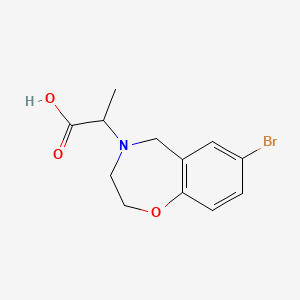 molecular formula C12H14BrNO3 B1482811 2-(7-Bromo-2,3,4,5-tetrahydro-1,4-benzoxazepin-4-yl)propanoic acid CAS No. 2036107-52-3