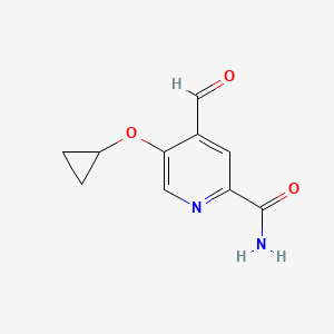 5-Cyclopropoxy-4-formylpicolinamide