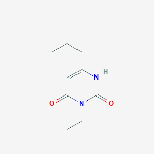 molecular formula C10H16N2O2 B1482816 3-Ethyl-6-(2-methylpropyl)-1,2,3,4-tetrahydropyrimidine-2,4-dione CAS No. 2098074-85-0