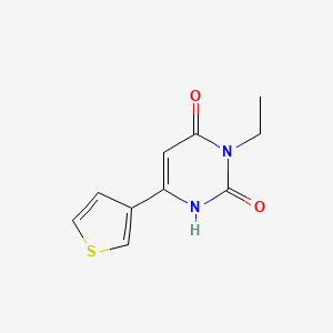 molecular formula C10H10N2O2S B1482817 3-Ethyl-6-(thiophen-3-yl)-1,2,3,4-tetrahydropyrimidine-2,4-dione CAS No. 2098102-57-7