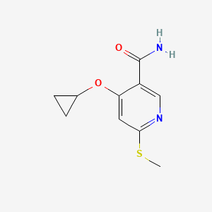 4-Cyclopropoxy-6-(methylthio)nicotinamide