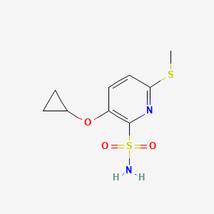 3-Cyclopropoxy-6-(methylthio)pyridine-2-sulfonamide