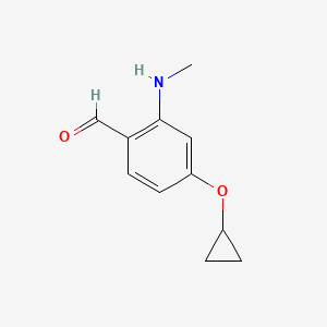 4-Cyclopropoxy-2-(methylamino)benzaldehyde