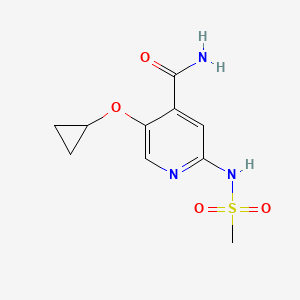 5-Cyclopropoxy-2-(methylsulfonamido)isonicotinamide