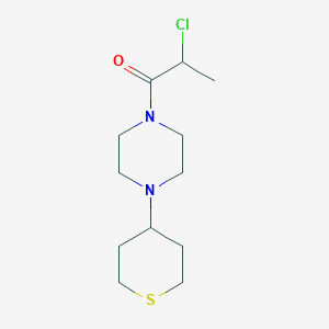 molecular formula C12H21ClN2OS B1482821 2-氯-1-[4-(噻吩-4-基)哌嗪-1-基]丙酮 CAS No. 2097973-43-6