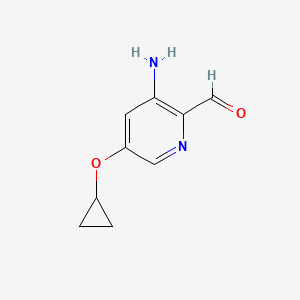 3-Amino-5-cyclopropoxypicolinaldehyde