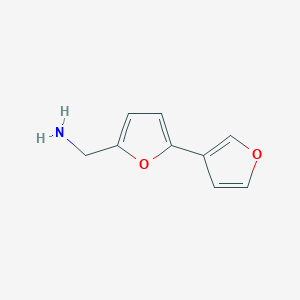 molecular formula C9H9NO2 B1482824 [5-(呋喃-3-基)呋喃-2-基]甲胺 CAS No. 1700280-81-4