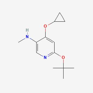 6-Tert-butoxy-4-cyclopropoxy-N-methylpyridin-3-amine