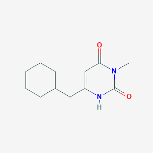 molecular formula C12H18N2O2 B1482825 6-(Cyclohexylmethyl)-3-methyl-1,2,3,4-tetrahydropyrimidine-2,4-dione CAS No. 2098034-85-4