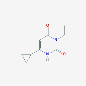 molecular formula C9H12N2O2 B1482829 6-Cyclopropyl-3-ethyl-1,2,3,4-tetrahydropyrimidine-2,4-dione CAS No. 2098074-32-7