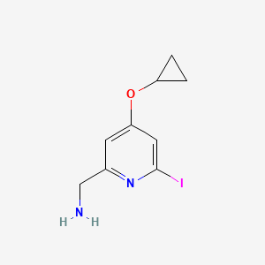 (4-Cyclopropoxy-6-iodopyridin-2-YL)methanamine