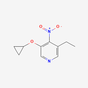 3-Cyclopropoxy-5-ethyl-4-nitropyridine