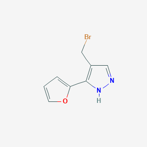 4-(bromomethyl)-3-(furan-2-yl)-1H-pyrazole