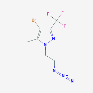 molecular formula C7H7BrF3N5 B1482848 1-(2-azidoethyl)-4-bromo-5-methyl-3-(trifluoromethyl)-1H-pyrazole CAS No. 2098068-65-4