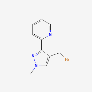molecular formula C10H10BrN3 B1482849 2-(4-(bromomethyl)-1-methyl-1H-pyrazol-3-yl)pyridine CAS No. 2092263-91-5