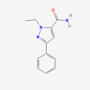 molecular formula C12H13N3O B1482855 1-乙基-3-苯基-1H-吡唑-5-甲酰胺 CAS No. 2098042-15-8