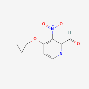 4-Cyclopropoxy-3-nitropicolinaldehyde