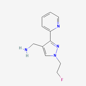 molecular formula C11H13FN4 B1482864 (1-(2-氟乙基)-3-(吡啶-2-基)-1H-吡唑-4-基)甲胺 CAS No. 2098139-06-9