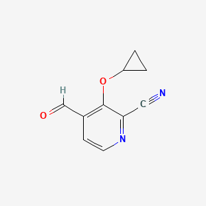 3-Cyclopropoxy-4-formylpicolinonitrile