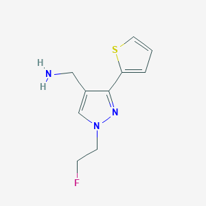 molecular formula C10H12FN3S B1482865 (1-(2-fluoroethyl)-3-(thiophen-2-yl)-1H-pyrazol-4-yl)methanamine CAS No. 2098086-66-7