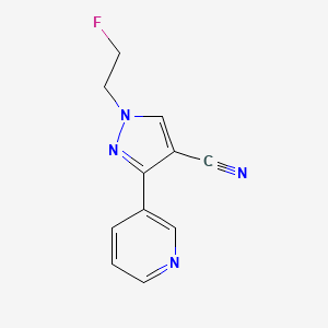 molecular formula C11H9FN4 B1482869 1-(2-fluoroethyl)-3-(pyridin-3-yl)-1H-pyrazole-4-carbonitrile CAS No. 2097985-39-0
